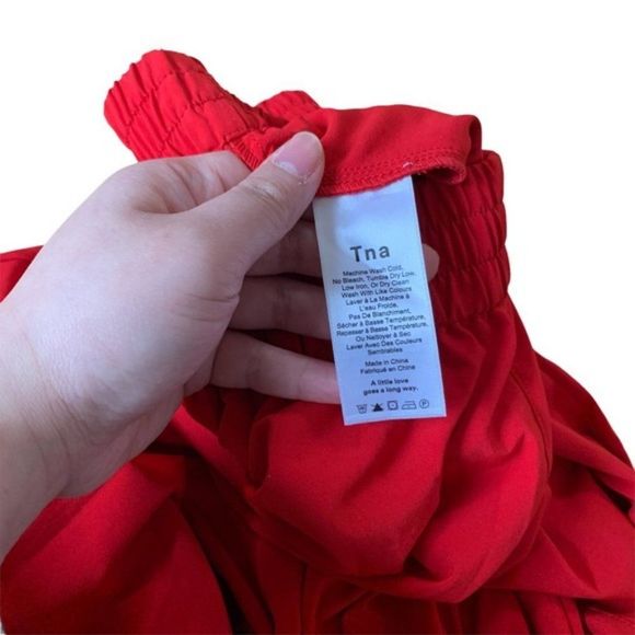 Aritzia TNA Red Riley Track Pants Size Medium - Picture 6 of 9